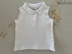 “N-Kids” Cotton White Top without Sleeves