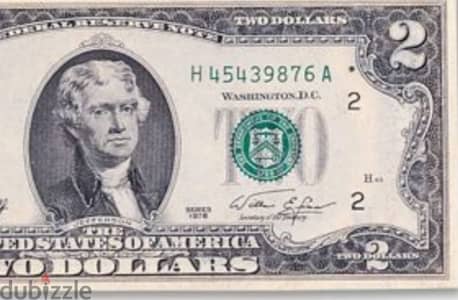 Two Dollars Bill 1976 Print