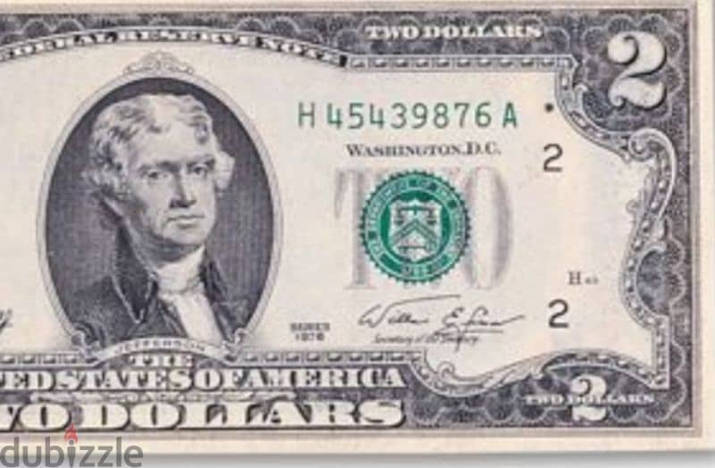 Two Dollars Bill 1976 Print 0