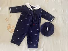 Sailor Designed Blue Cotton Overall with Hat