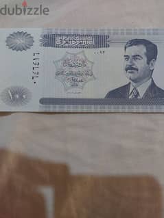 UNC Saddam Hussein Iraqi one hundred Dinar Banknote year 2002