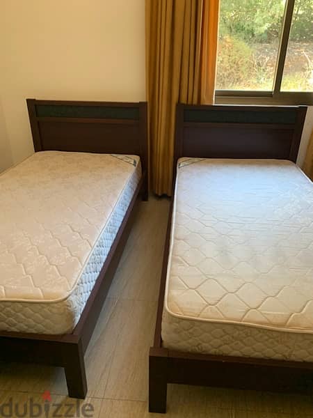 2 single beds with 2 mattresses ( FAB ) 3