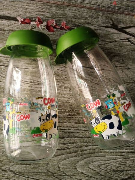 glass milk bottles with straw 2