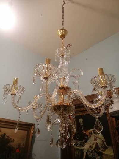 Chandelier crystal murano ثرية كرستال مورانو مميزة ناعمة سعر لقطة