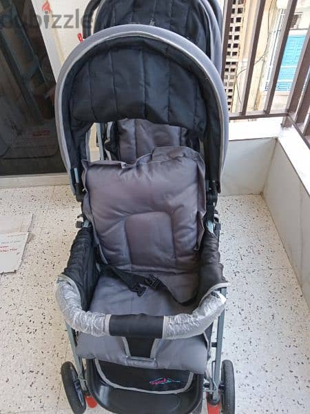 stroller twins grey and black 1