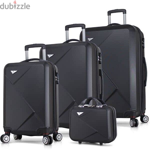 Polycarbonate superspace swiss set of 4 bags suitcase luggage 0