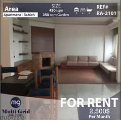 Rabieh, Apartment For rent, 430 m2, شقّة للايجار في رابية