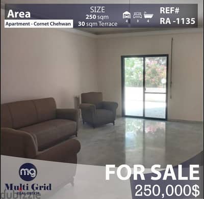 RA-1135/ Apartment for Sale in Cornet Chahwan, شقة للبيع في قرنة شهوان