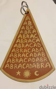 Antique Abracadabra giant magic amulet