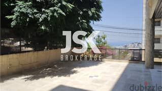 L12642-Spacious Apartment With Big Terrace for Rent In Bsalim