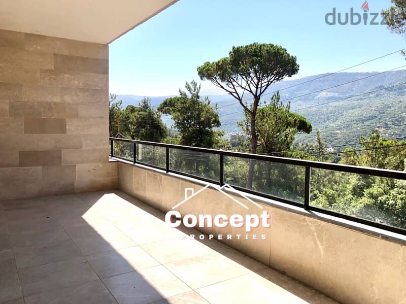 Beautiful & new apartment with terrace & Mountain View in Baabdat 1