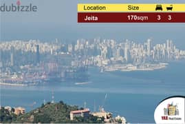 Jeita 170m2 | Panoramic View | Luxurious | Catch | Private Street |