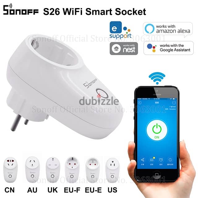 Sonoff S26R2 WiFi Smart Plug 1
