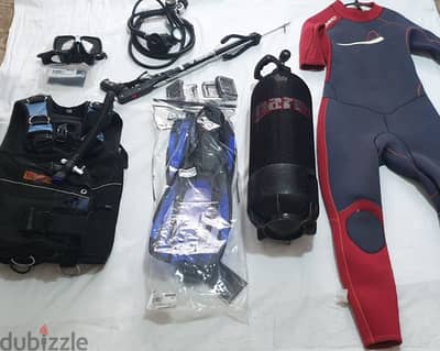 full scuba equipment 15 litre steel 850$