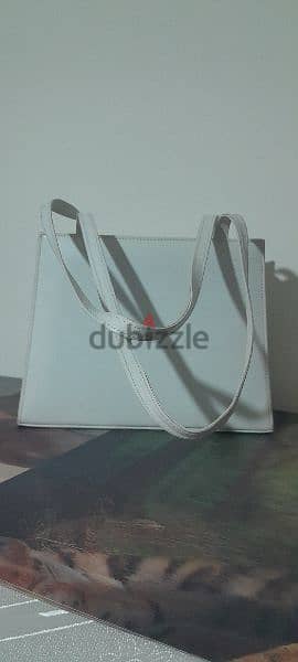 White Leather Bag 0