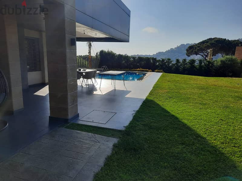 Modern villa with a pool and 1,000m2 Garden for RENT! فيلا للأجار 13