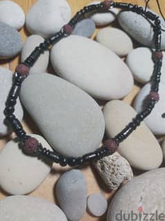 Wood & Lava Stones Necklace