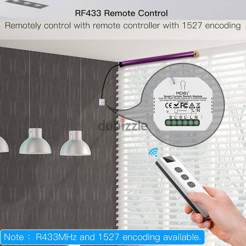 MOES Wifi + Rf Rolling Shutter Switch 1