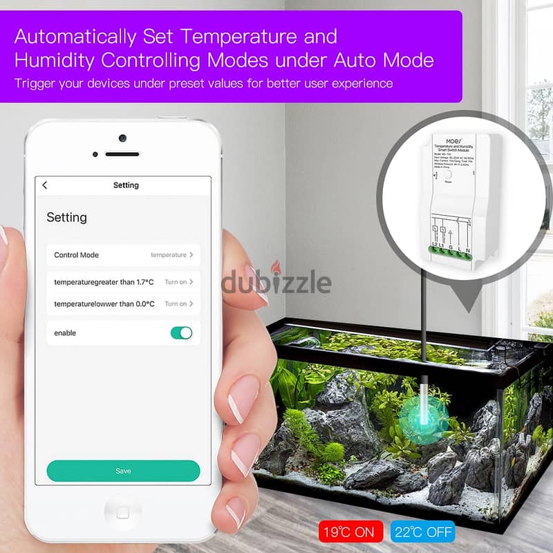 MOES Wifi Smart Switch with Temperature enabled Control 7