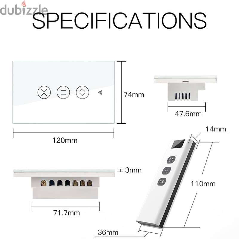 MOES WiFi Curtain Wall Switches US 2