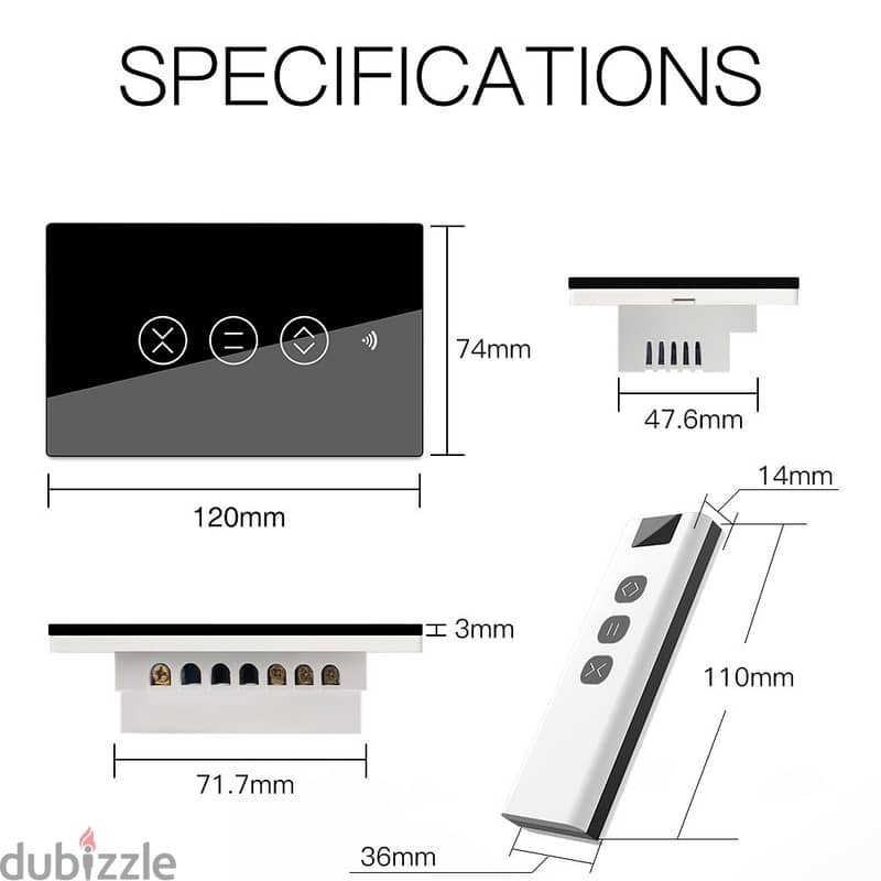 MOES WiFi Curtain Wall Switches US 3