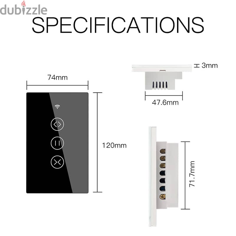 MOES WiFi Curtain Wall Switches US 5