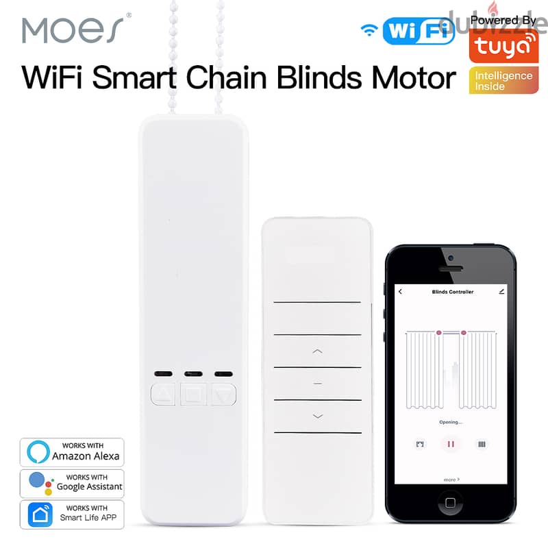 MOES Smart Motorized Chain Roller Blinds 0