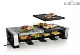 SILVERCREST Raclette Hot Stone Grill & Double Sided Grilling Surface