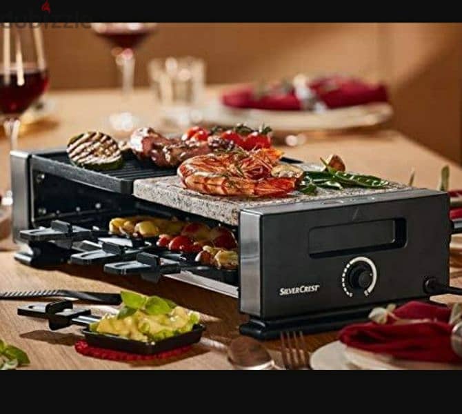 SILVERCREST Raclette Hot Stone Grill & Double Sided Grilling Surface 1