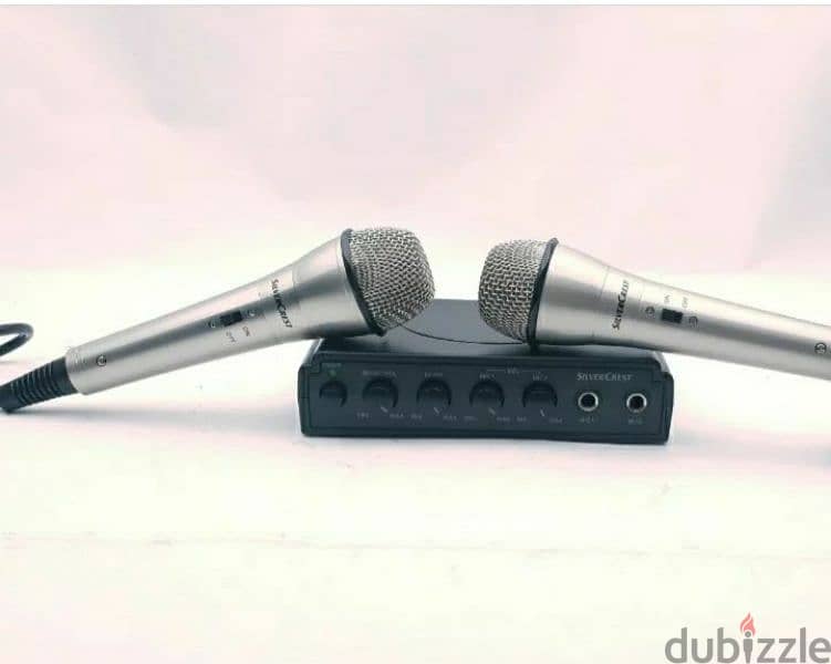 Silvercrest karaoke set dual microphone (made in Germany). 1