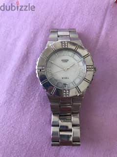 guess watch silver