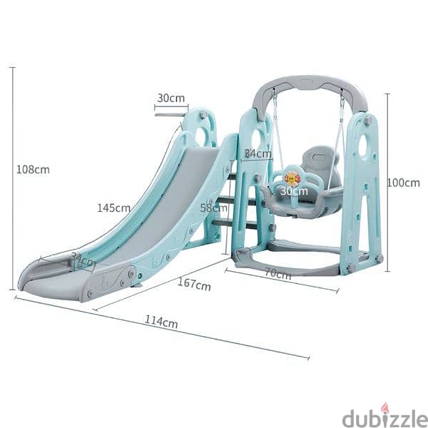 2-in-1 Kids Climber and Swing Set 1