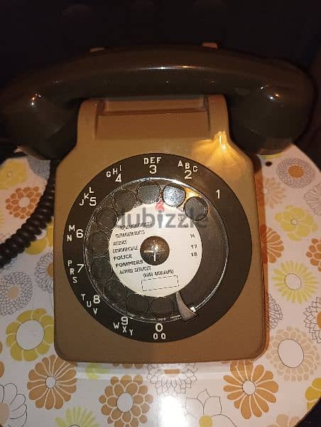 Vintage French rotary dial telephone SOCOTEL S63 0