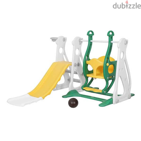 4-in-1 Baby Slide Set with Basketball Hoop 3