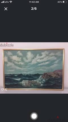 beautiful oil painting dated 1977