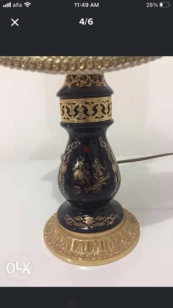 antique italian porcelaine lamp 3