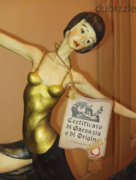 Vintage Italy Ceramic Amilcare Santini Art Dancing Female Sculpture 3