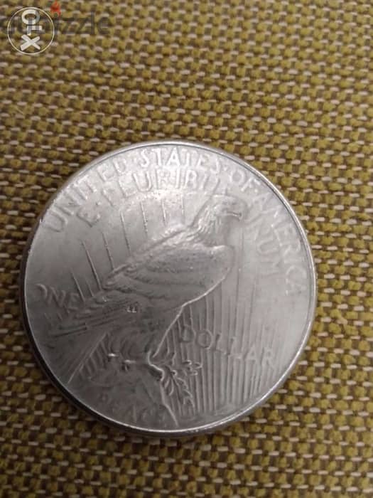 USA One Dollar Silver Coin Peace Dollar year 1923 weight 26 grams 1