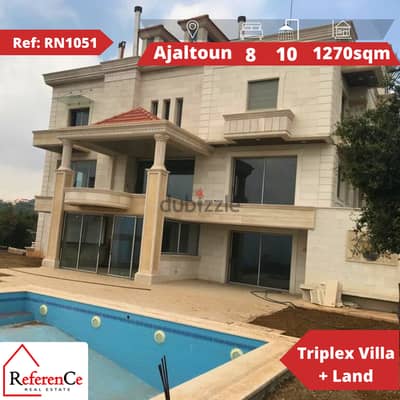 Triplex Villa with Land in Ajaltoun فيلا ثلاثية مع ارض في عجلتون