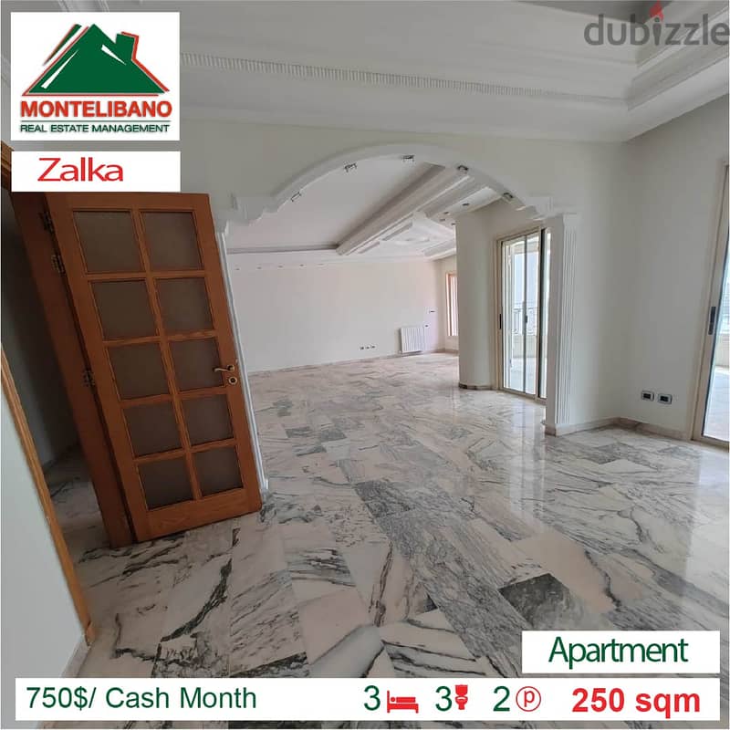 750$/Cash Month!! Apartment for rent in Zalka!!! 1