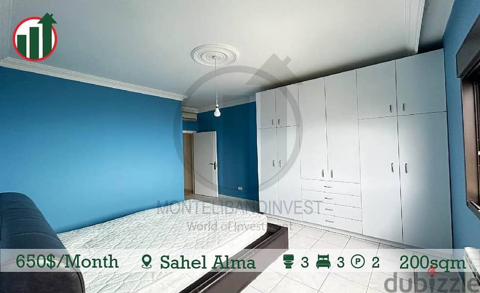 650$ / Month!! Apartment for Rent in Sahel alma!! 3
