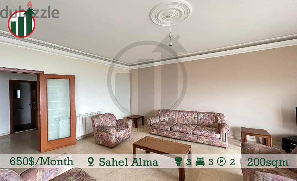 650$ / Month!! Apartment for Rent in Sahel alma!! 7