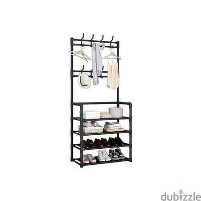 Shoe Rack Organizer, 4 Tiers, Black