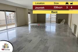 Jounieh 330m2 | Spacious Apartment | For Rent | Open View | IV 0