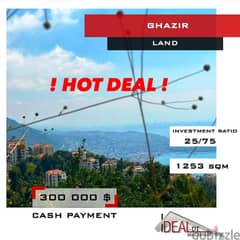 HOT DEAL! land for sale in ghazir 1253 SQM REF#WT8085