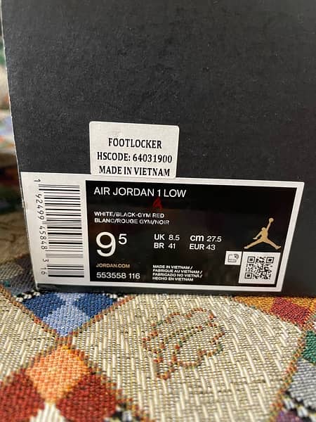 Jordan 1 low black toe 2019 6