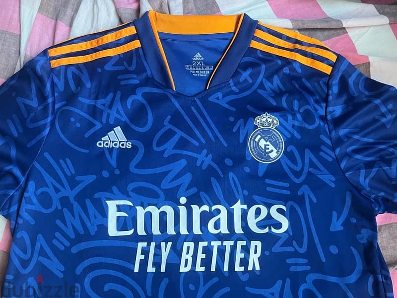 Adidas Real Madrid Away Shirt 2021-22 with Benzema 9 Printing