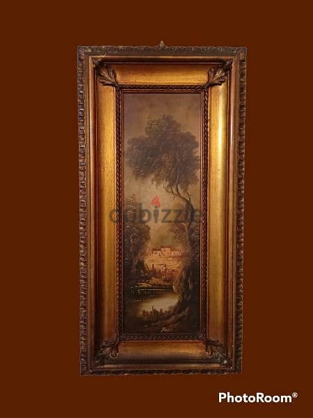 Late 19th. century Italian oil painting on red copper by Belli 1