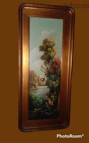 Late 19th. century Italian oil painting on red copper