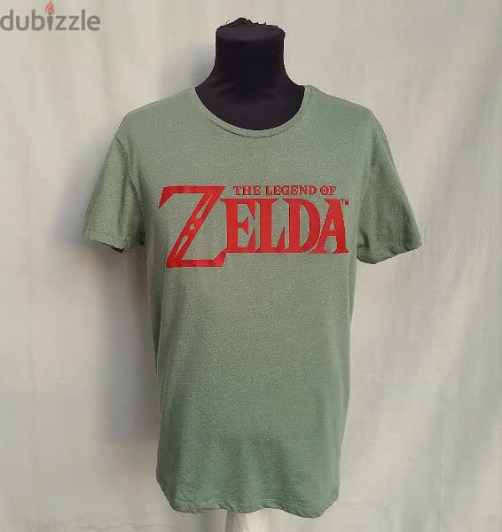 Original "The Legend Of ZELDA" Oily Green T-Shirt Size Men's Large 0